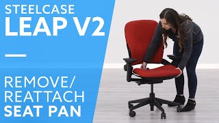 Steelcase Leap v2 HowTo Remove amp Attach Seat Cushion [upl. by Neeron473]