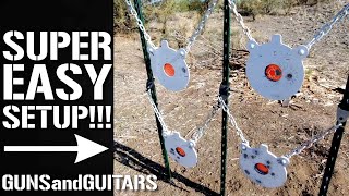 New CHEAP and EASY Steel Target SETUP tpost hooks and bullseyes from ST7 [upl. by Horton810]