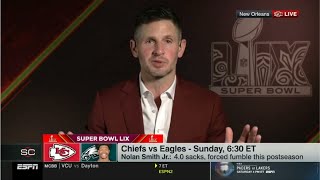 ESPN SC  The Chiefs going for a 3peat  Dan Orlovsky on how Mahomes can dismantle Eagles Dline [upl. by Alyahsat]