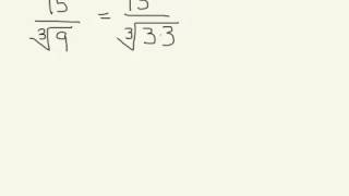 Rationalize a cube root denominator [upl. by Celik532]