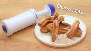 This Churrera Churro Tool makes amazing deep fried churros [upl. by Biddy766]