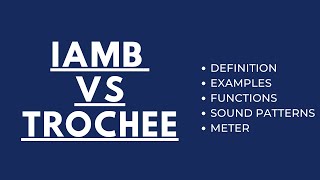 Iamb and trochee  Difference between Iamb and trochee  Meter [upl. by Oruntha]