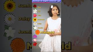 10 Flower Names in English 🌻  Kids English Words  Adi Keshari Connection shorts [upl. by Shaya999]