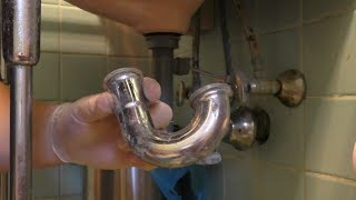 How To Repair or Replace a PTrap or Sink Drain Pipe [upl. by Ethe]