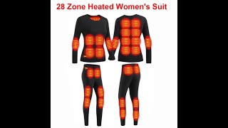 Ensemble Sousvêtement thermique chauffant homme et femme avec 28 zones de chauffage [upl. by Ilujna]