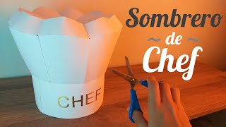 Cómo hacer un Gorro de Chef con Papel tutorial fácil y rápido  Momuscraft [upl. by Ydorb355]