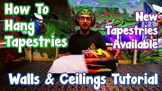 How To Hanging Tapestries From The Wall amp Ceiling Everything You Need To Know [upl. by Aleekahs]