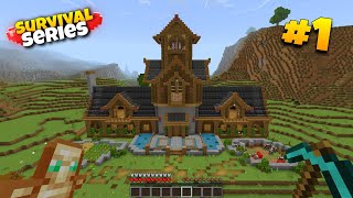 Minecraft PE Survival Series EP 1 In Hindi  made op house and armour 😁 [upl. by Eirased567]