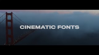 Cinematic Fonts And How To Use them in Premiere Pro  Tutorial by Vamify [upl. by Kind]