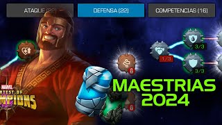 LAS MEJORES MAESTRIAS de MCOC  3 EQUIPACIONES para BGs ARENAS y MISIONES [upl. by Barbe477]