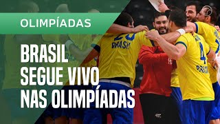 Brasil bate a Argentina por 25 a 23 no handebol e segue vivo nas Olimpíadas [upl. by Ferdinande]