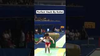 Kohei Uchimura Perfect Vault gymnast atics shorts gymnasticsvault perfect insane [upl. by Arlynne]