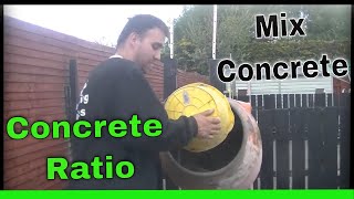 How To Mix Concrete  DIY  demo  drum cement mixer [upl. by Aihtak205]