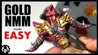 HOW to Paint Gold NMM for Beginners  Non Metallic Metal made EASY [upl. by Nhabois679]