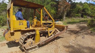 D4 Cat Dozer Cutting a driveway into the property Day one Part 1 [upl. by Tedi]