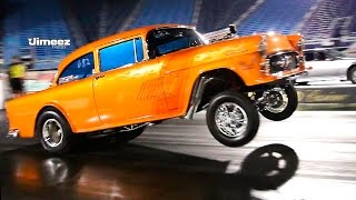 55 Chevy Gasser 496ci quotOrange Kratequot 104612749mph105412741mph at RT66 [upl. by Nohtan]