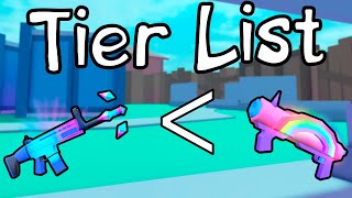 Tier List of ALL Weapons In The Game 🔫 Roblox Big Paintball [upl. by Ellocin]