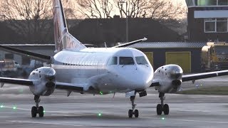 ✈ Nyxair SAAB 340 ESNSD Start up amp Departure from London Southend Airport [upl. by Eilatan]