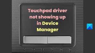 Touchpad driver not showing up in Device Manager of Windows 1110 [upl. by Ulrick]