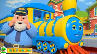 All Aboard Singing the Wheels on the Train Song for Kids by Little Treehouse [upl. by Kernan770]