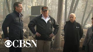 Trump visits areas affected by California wildfires [upl. by Regnig386]