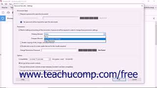 Acrobat Pro DC Tutorial PasswordProtecting a PDF  Adobe Acrobat Pro DC Training Tutorial Course [upl. by Quartis]