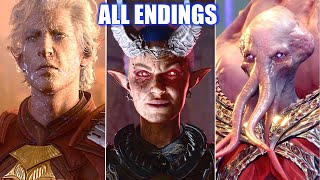 Baldurs Gate 3  All Endings Good Evil Dark Urge Mind Flayer [upl. by Luhem]