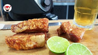 Como Fazer Torresmo na Airfryer Panceta à Pururuca [upl. by Nnaes22]