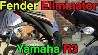 Yamaha R3 Fender Eliminator Installation Video  How To RampG Tail Tidy Kit [upl. by Etteiluj]