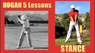 BEN HOGAN 5 LESSONS 2 The Stance [upl. by Yltneb]