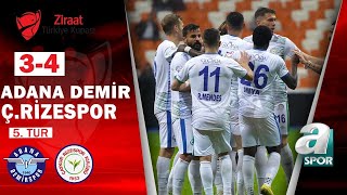 Adana Demirspor 3  4 Çaykur Rizespor MAÇ ÖZETİ Ziraat Türkiye Kupası 5 Tur Maçı 22122022 [upl. by Aihsad409]