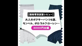 【価格帯別試着レビュー】大人のボクサーパンツ6選。モンベル、ポロ ラルフ ローレン…3000円台編 [upl. by Yelsel43]