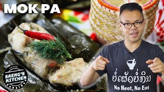 Mok Pa  How to make Banana Leaf Steamed Fish  Lao Food at Saengs Kitchen [upl. by Enileuqkcaj520]