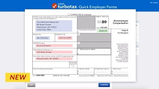 How to file the new Form 1099NEC for independent contractors using TurboTax formerly 1099MISC [upl. by Notxarb694]