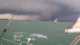 Video taken on a sailboat shows tornado touching down in La Salle [upl. by Droffig]