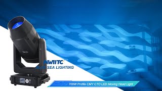 BLUESEALIGHTING 700w Framing Beam Spot Wash 4in1 Hybrid Led Moving Head Light With CMY CTO [upl. by Ozne]