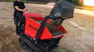 SCHORR Minidumper RR500DHKASH PRO SelbstladerHochkipper Raupendumper Mulde 500kg [upl. by Ensign]