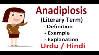 What is Anadiplosis Literary Device Explain in Hindi  Urdu [upl. by Edobalo]