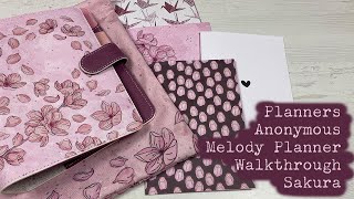 Planners Anonymous Melody Planner Walkthrough  Sakura [upl. by Oinolopa]