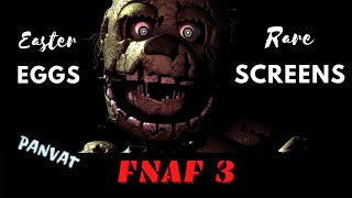 Five nights at Freddys 3  RARE SCREENS amp EASTER EGGS  Full HD [upl. by Affrica]