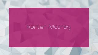 Karter Mccray  appearance [upl. by Esinrahs]