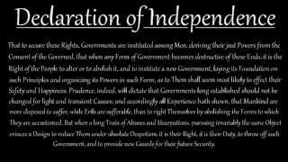 The Declaration of Independence Preamble [upl. by Hagar454]