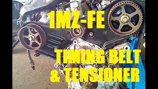 Timing Belt and Tensioner Toyota V6 30 liter 1MZFE33 liter 3MZFE Camry Highlander Sienna RX300 [upl. by Ardnajela619]