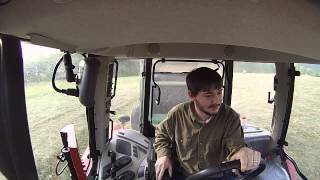 Speed Rolling Hay and Out Running Rain with Massey 5610 and Deere 468 Baler [upl. by Avla937]