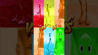 COLOR DANCE CHALLENGE DAME TU COSITA vs Patila vs Me Kemaste  Green alien dance [upl. by Erlina]