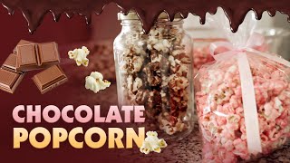 HOW TO MAKE CHOCOLATE POPCORN AND PINK POPCORN [upl. by Ahmar731]