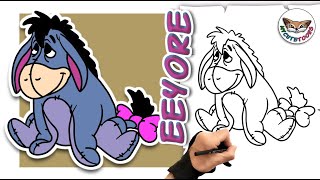 How to Draw and Color Eeyore  Winnie the Pooh [upl. by Venezia]