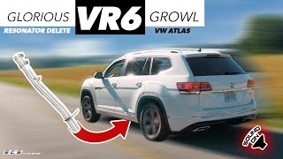 VW Atlas VR6 Resonator Delete vs Stock Comparison  ECS Tuning [upl. by Jamill326]