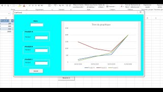 Excel VBA Insérer un graphique dans un Userform [upl. by Uis]