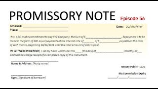 Promissory Notes  v2020 Ep 56 [upl. by Ifill61]